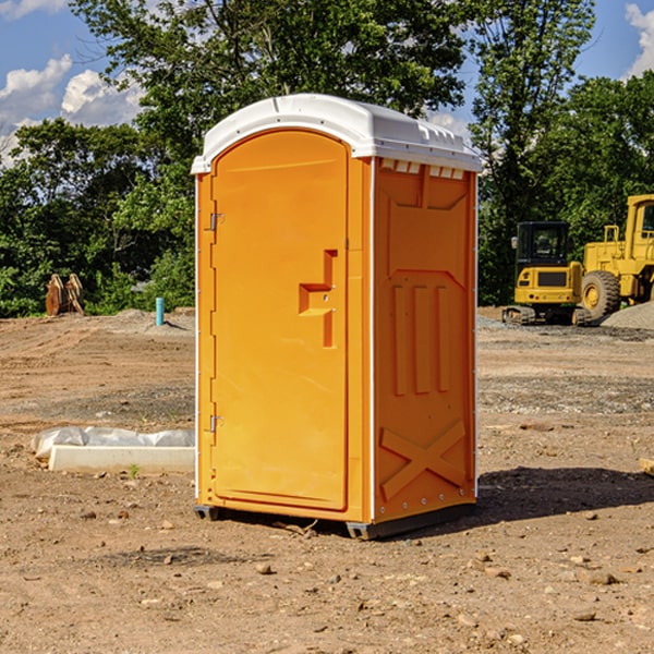 how often are the portable restrooms cleaned and serviced during a rental period in Jefferson Pennsylvania